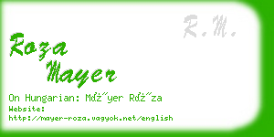 roza mayer business card